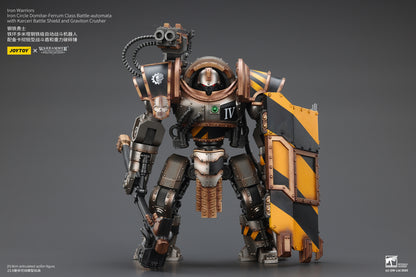 Iron Warriors Iron Circle Domitar-Ferrum Class Battle-automata with Karceri Battle Shield and Graviton Crusher- Warhammer "The Horus Heresy" Action Figure By JOYTOY