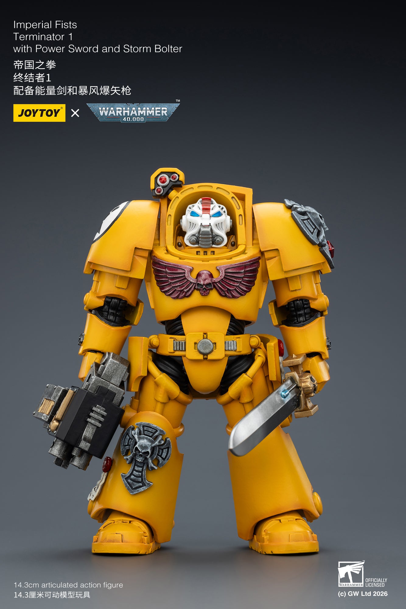 Imperial Fists Terminator-Warhammer 40k 1/18 Action Figure By JOYTOY