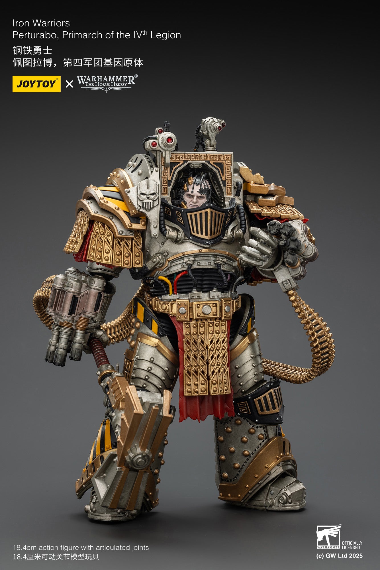 Iron Warriors Perturabo, Primarch of the lVth Legion- 1/18 Warhammer 'The Horus Heresy' By JOYTOY
