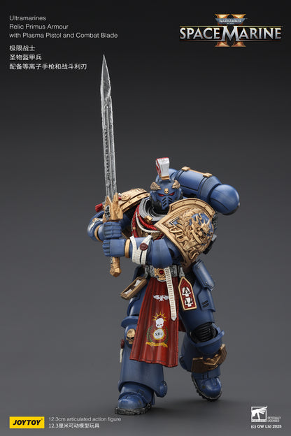 Ultramarines Heavy Relic Primus Armor with Heavy Relic Bolt Rifle - "Warhammer 40,000" 1/18 Action Figure By JOYTOY