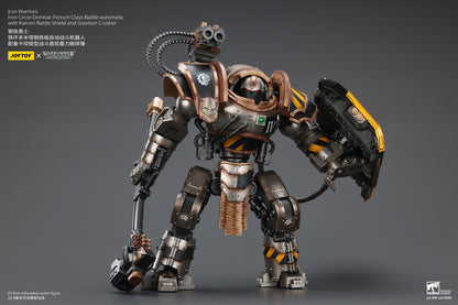 Iron Warriors Iron Circle Domitar-Ferrum Class Battle-automata with Karceri Battle Shield and Graviton Crusher- Warhammer "The Horus Heresy" Action Figure By JOYTOY