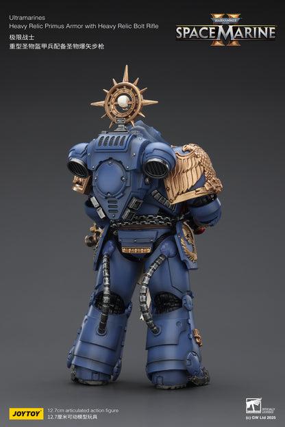 Ultramarines Heavy Relic Primus Armor with Heavy Relic Bolt Rifle - "Warhammer 40,000" 1/18 Action Figure By JOYTOY