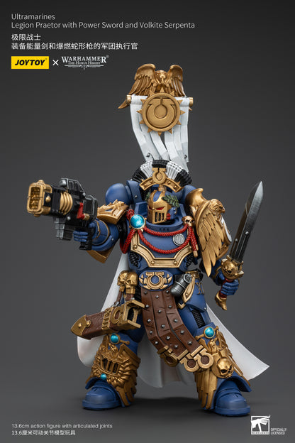 Ultramarines Legion Praetor with Power Sword and Volkite Serpenta - Warhammer "The Horus Heresy" Action Figure By JOYTOY