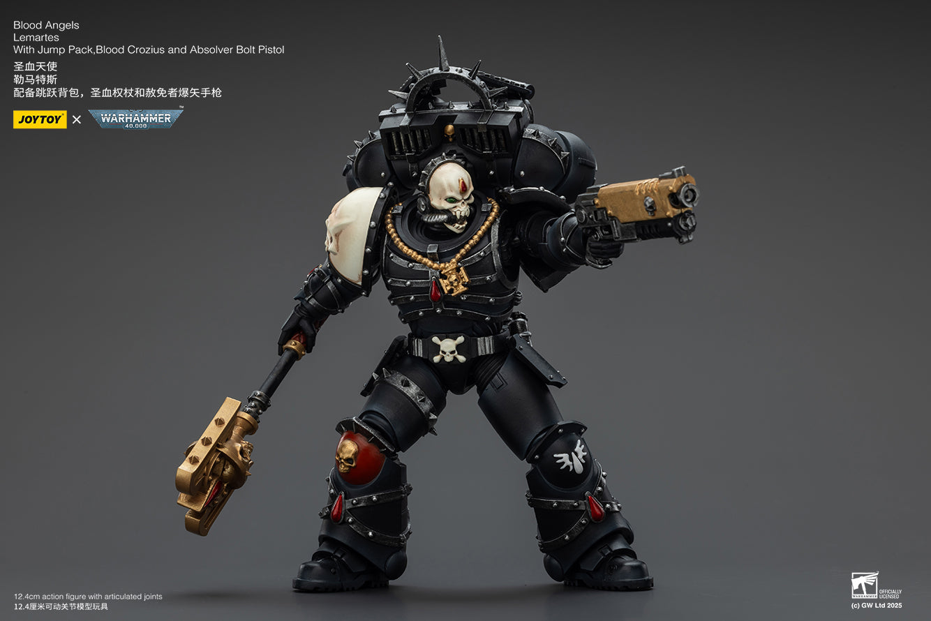 Blood Angels Lemartes With Jump Pack,Blood Crozius and Absolver Bolt Pistol
