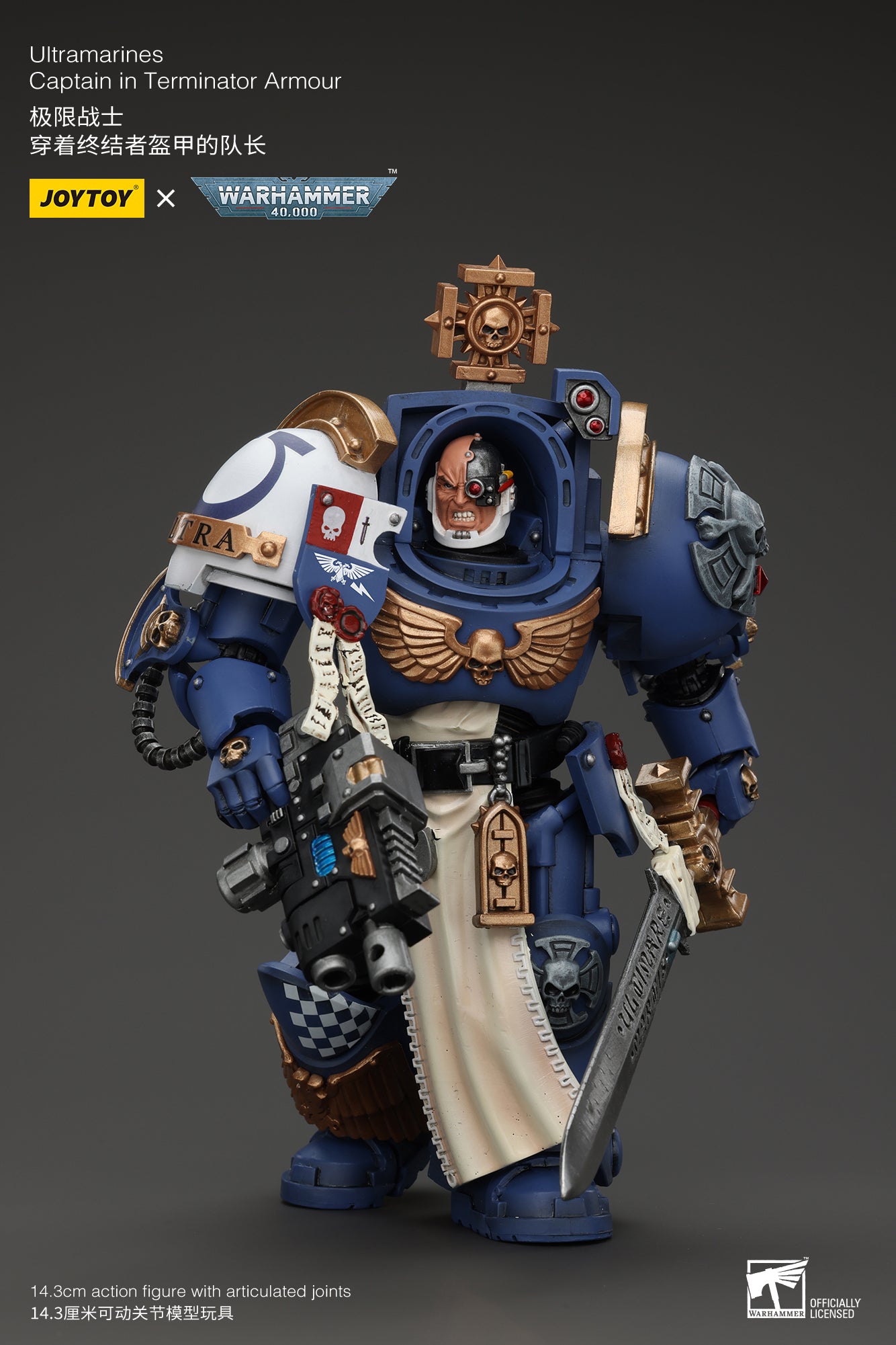 Ultramarines Captain In Terminator Armour - Warhammer 40K Action Figure By JOYTOY