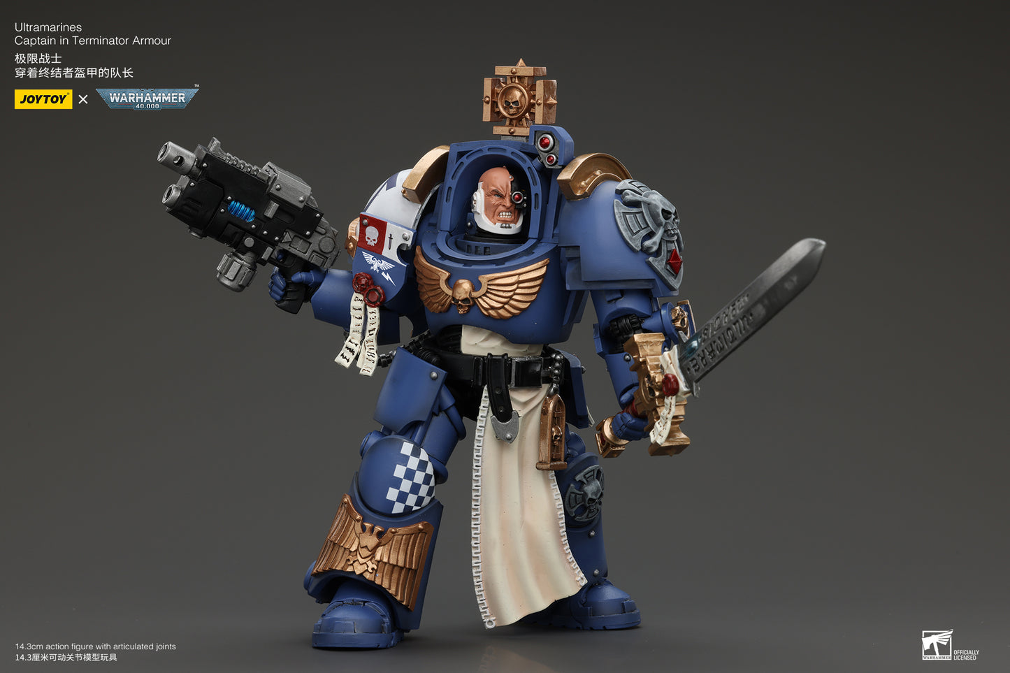 Ultramarines Captain In Terminator Armour - Warhammer 40K Action Figure By JOYTOY