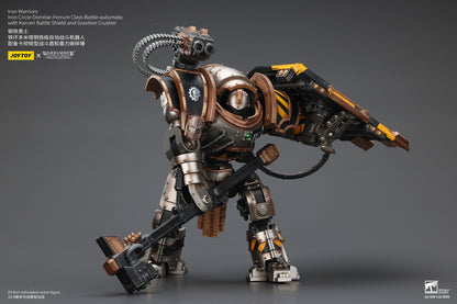 Iron Warriors Iron Circle Domitar-Ferrum Class Battle-automata with Karceri Battle Shield and Graviton Crusher- Warhammer "The Horus Heresy" Action Figure By JOYTOY