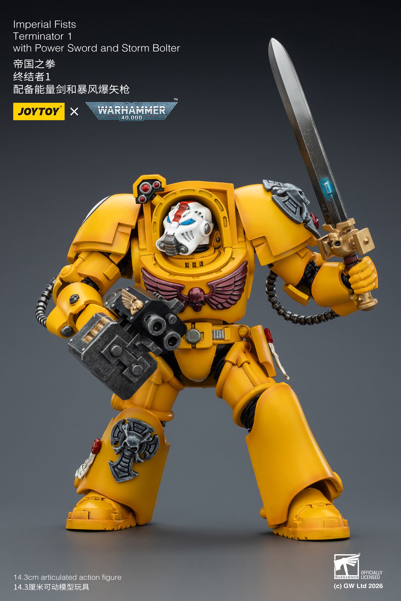 Imperial Fists Terminator-Warhammer 40k 1/18 Action Figure By JOYTOY