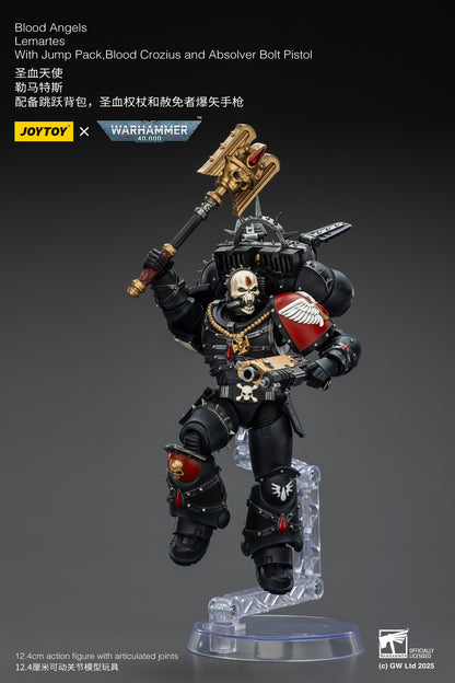 Blood Angels Lemartes With Jump Pack,Blood Crozius and Absolver Bolt Pistol