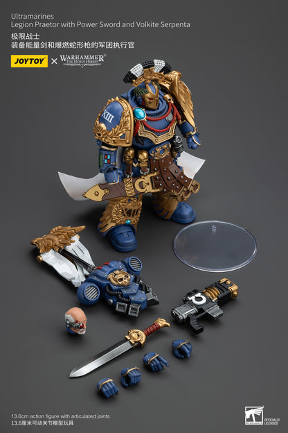 Ultramarines Legion Praetor with Power Sword and Volkite Serpenta - Warhammer "The Horus Heresy" Action Figure By JOYTOY