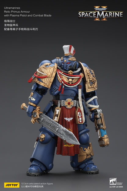 Ultramarines Heavy Relic Primus Armor with Heavy Relic Bolt Rifle - "Warhammer 40,000" 1/18 Action Figure By JOYTOY