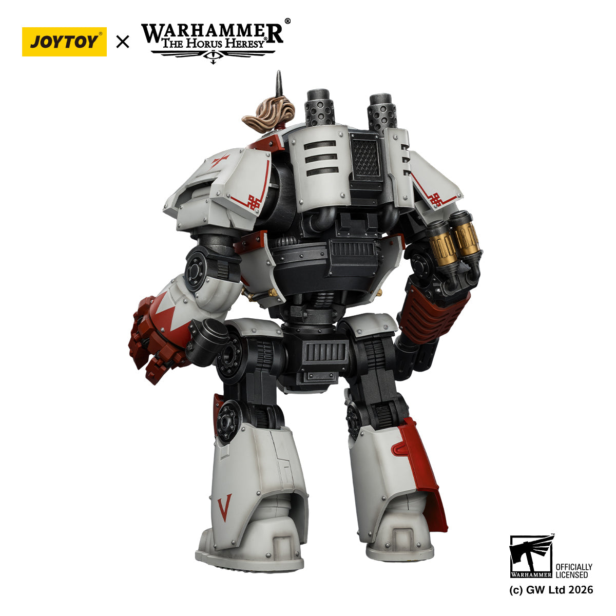 White Scars Qin Xa & Hibou Khan &Contemptor Dreadnought-Warhammer 40k 1/18 Action Figure By JOYTOY