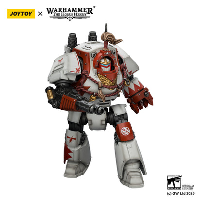 White Scars Qin Xa & Hibou Khan &Contemptor Dreadnought-Warhammer 40k 1/18 Action Figure By JOYTOY