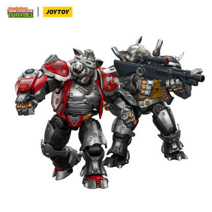TMNT-Super Bebop & Mighty Rocksteady -TMNT 40k 1/18 Action Figure By JOYTOY