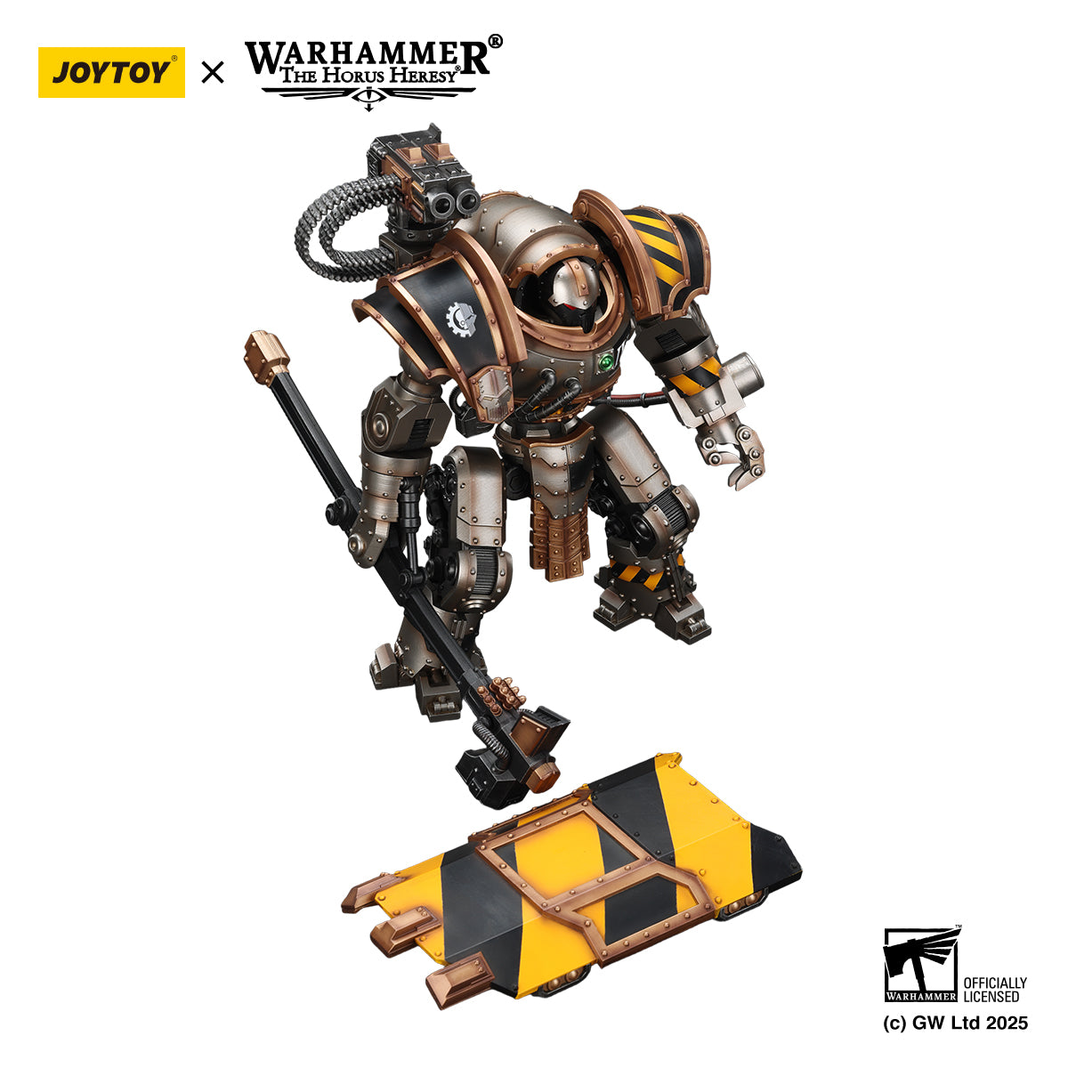 Iron Warriors Iron Circle Domitar-Ferrum Class Battle-automata with Karceri Battle Shield and Graviton Crusher- Warhammer "The Horus Heresy" Action Figure By JOYTOY