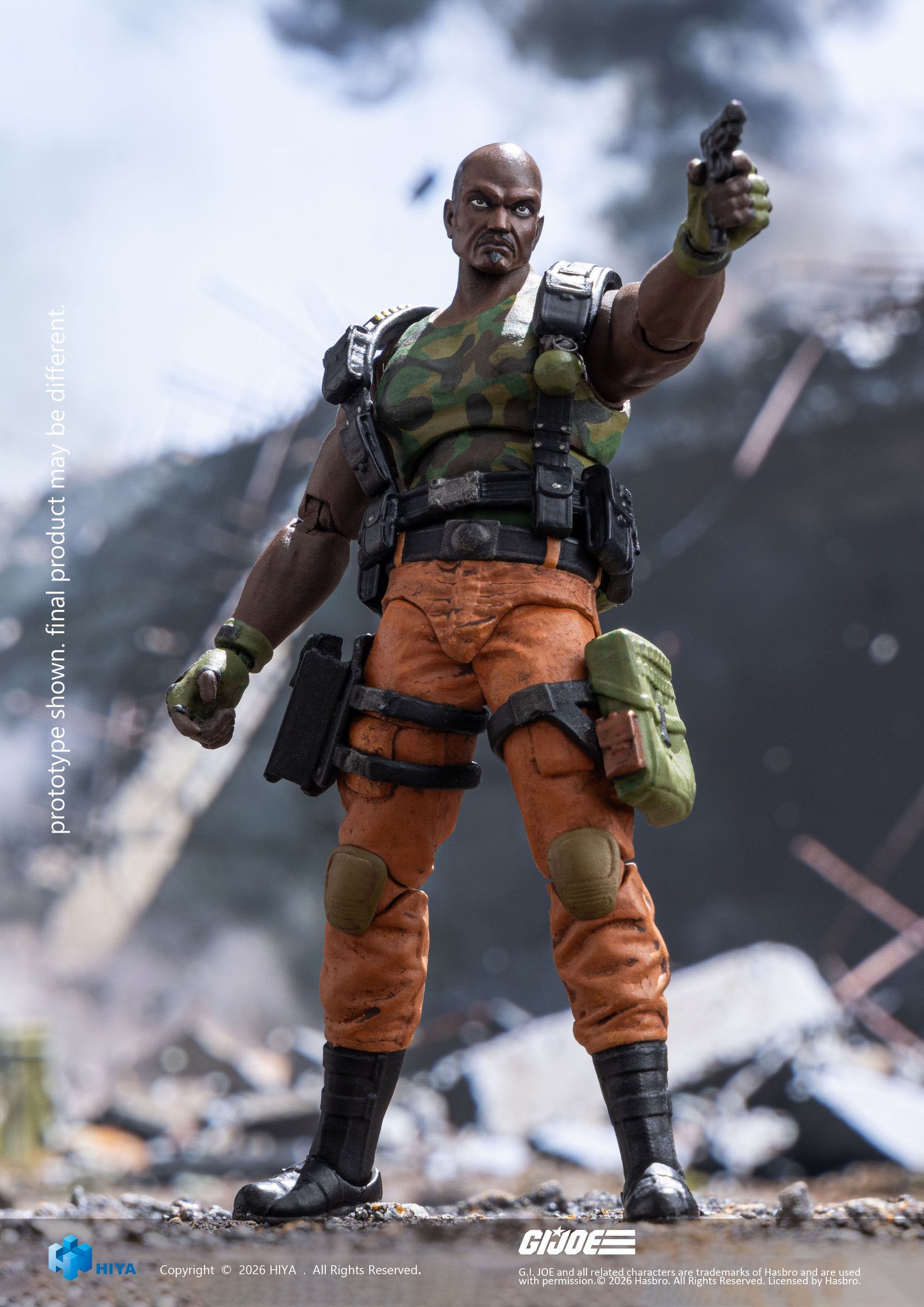 RoadBlock-G.I JOE Exquisite Mini Series 1/18 Scale - Action Figure By HIYA Toys