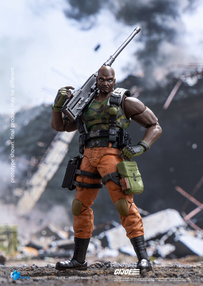 RoadBlock-G.I JOE Exquisite Mini Series 1/18 Scale - Action Figure By HIYA Toys