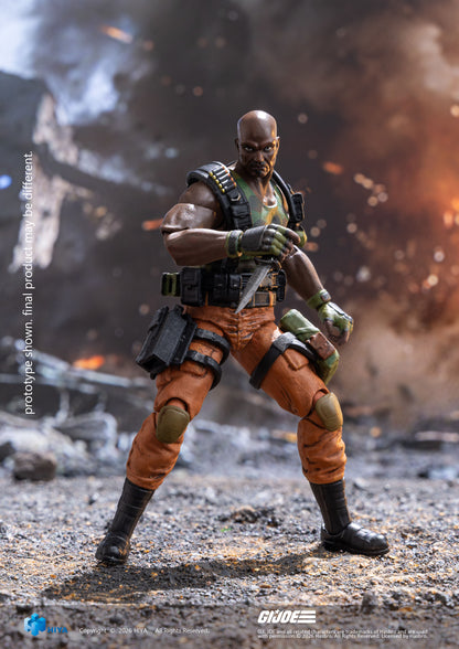 RoadBlock-G.I JOE Exquisite Mini Series 1/18 Scale - Action Figure By HIYA Toys