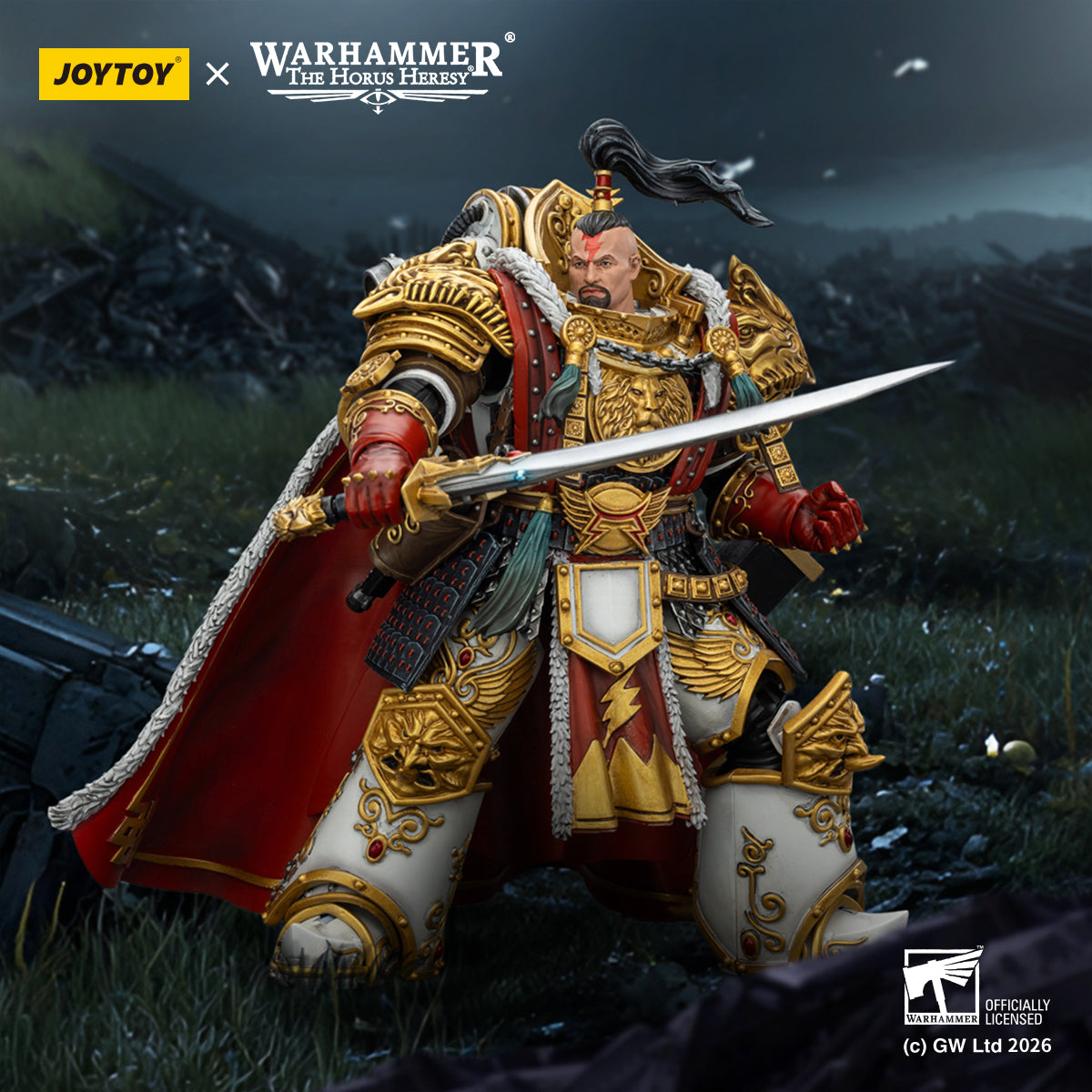 White Scars Jaghatai Khan Primarch &  Tactical Legionary "The Horus Heresy" -Warhammer 40k 1/18 Action Figure By JOYTOY
