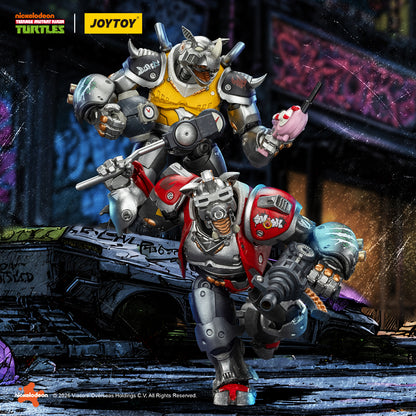 TMNT-Super Bebop & Mighty Rocksteady -TMNT 40k 1/18 Action Figure By JOYTOY
