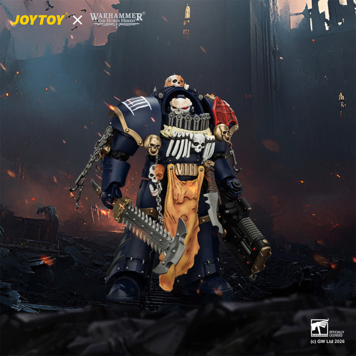 Night Lords Contekar Terminator Dissident & Contekar Terminator - "The Horus Heresy" Primarch-Warhammer 40k 1/18 Action Figure By JOYTOY