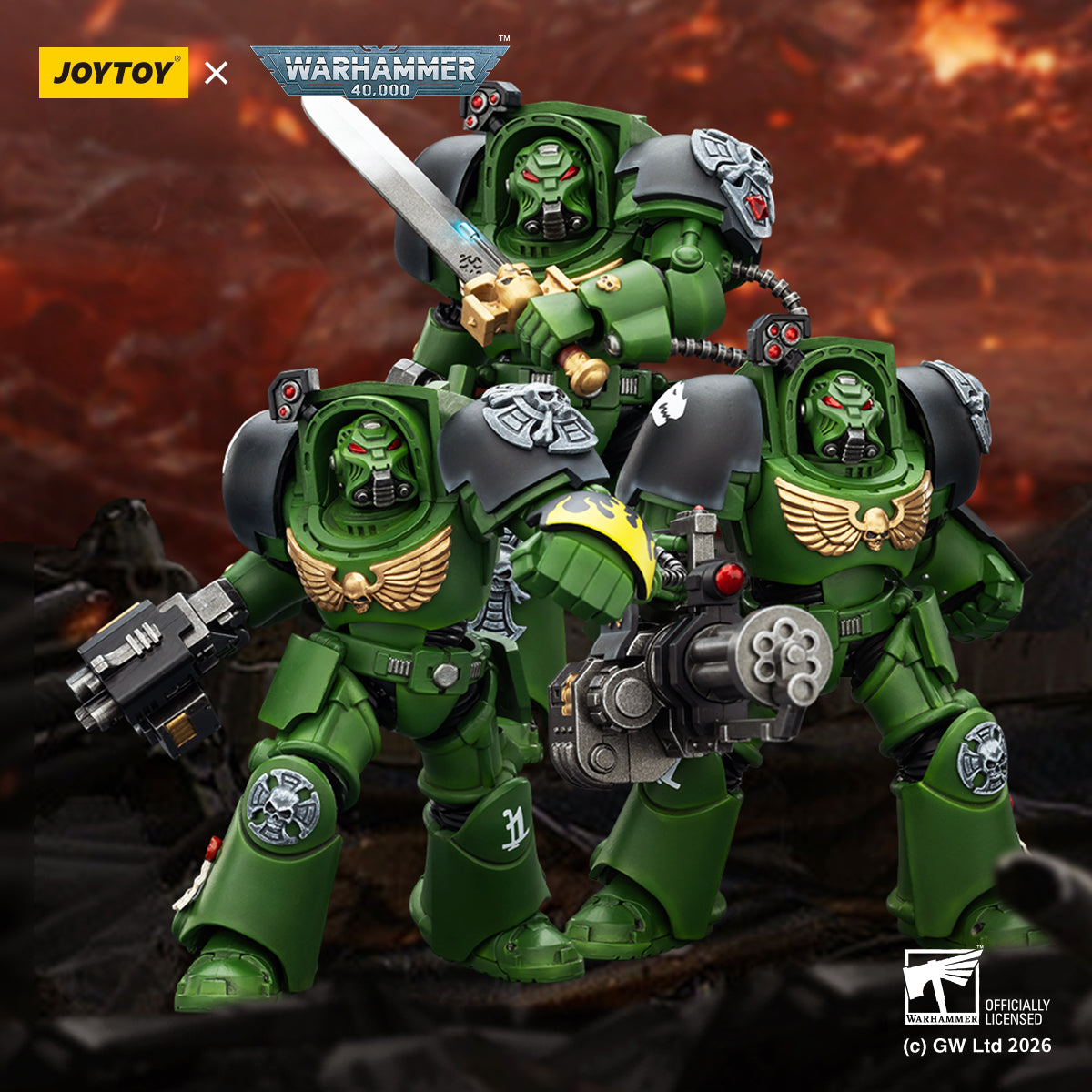 T*i様 Salamander 2023 Salamanders Terminator -Warhammer 40k 1/18 Action Figure By JOYTOY