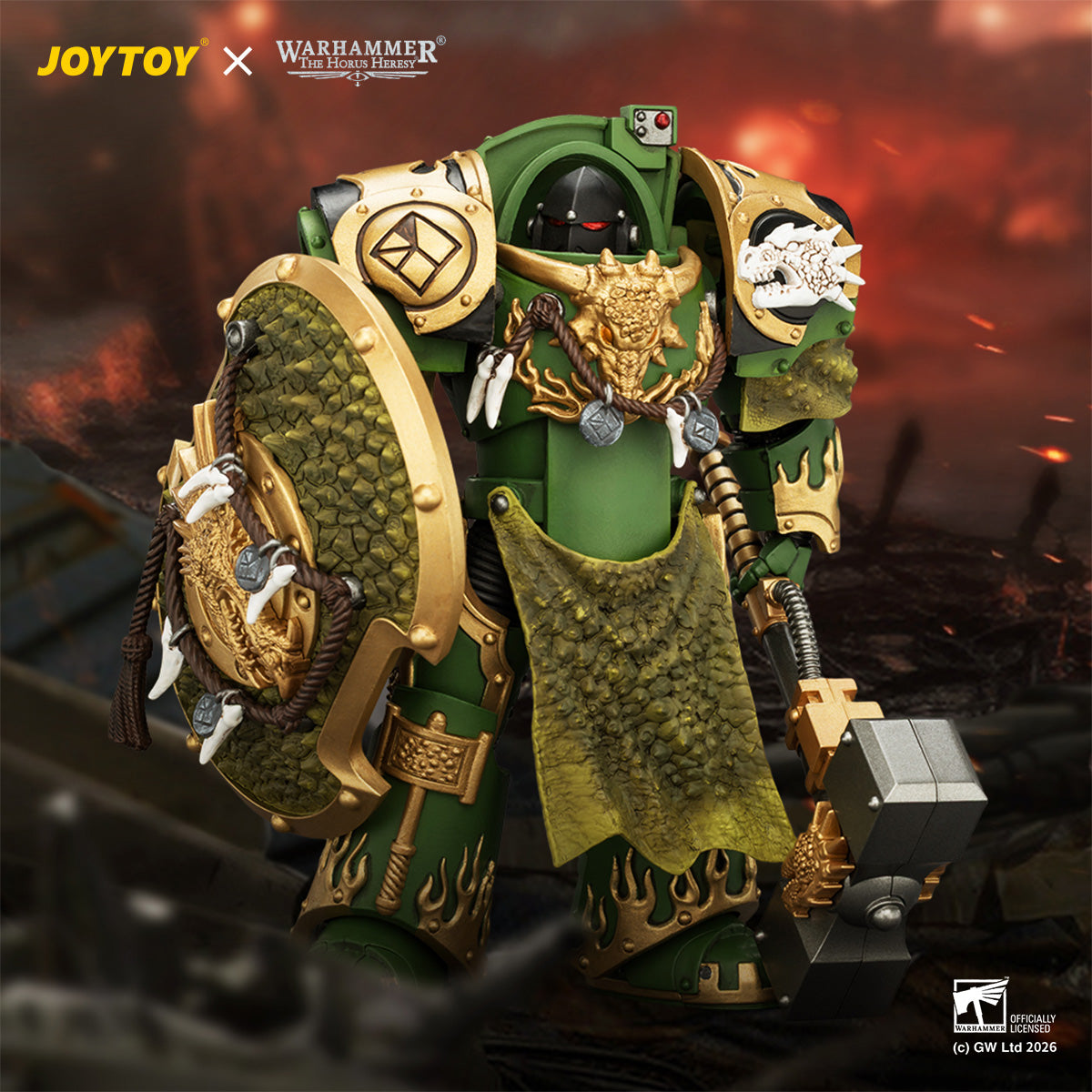 Salamanders Firedrake Terminator 1 & Terminator 2 - "The Horus Heresy" Warhammer 40k 1/18 Action Figure By JOYTOY