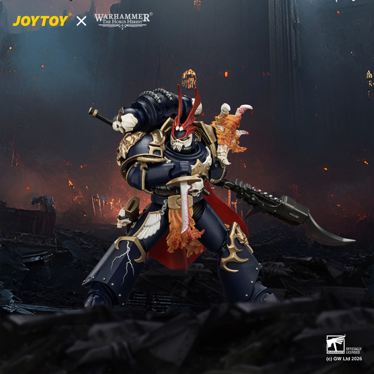 Night Lords Sevatar, First Captain of the Night Lords The Prince of Crows - "The Horus Heresy" Warhammer 40k 1/18 Action Figure By JOYTOY