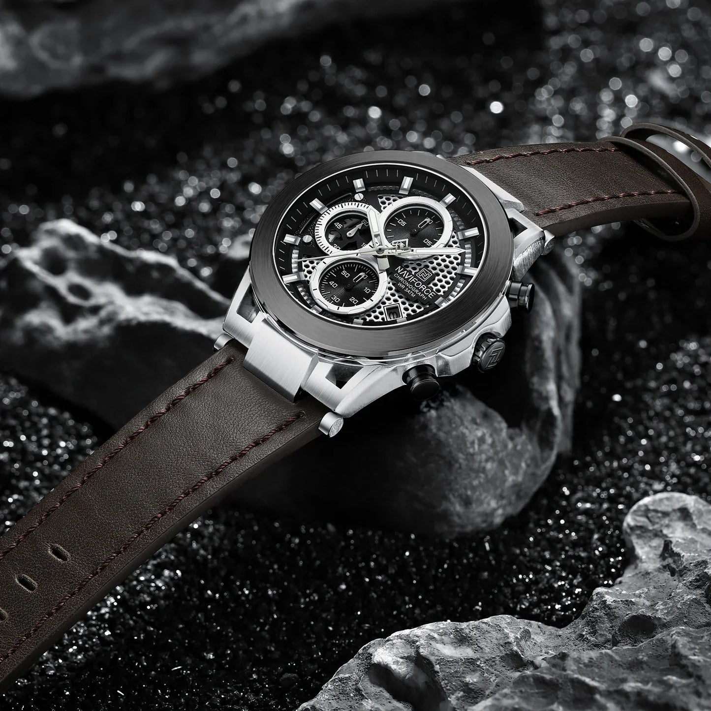 NAVIFORCE Watch 8073 Business Waterproof  Quartz Watch.