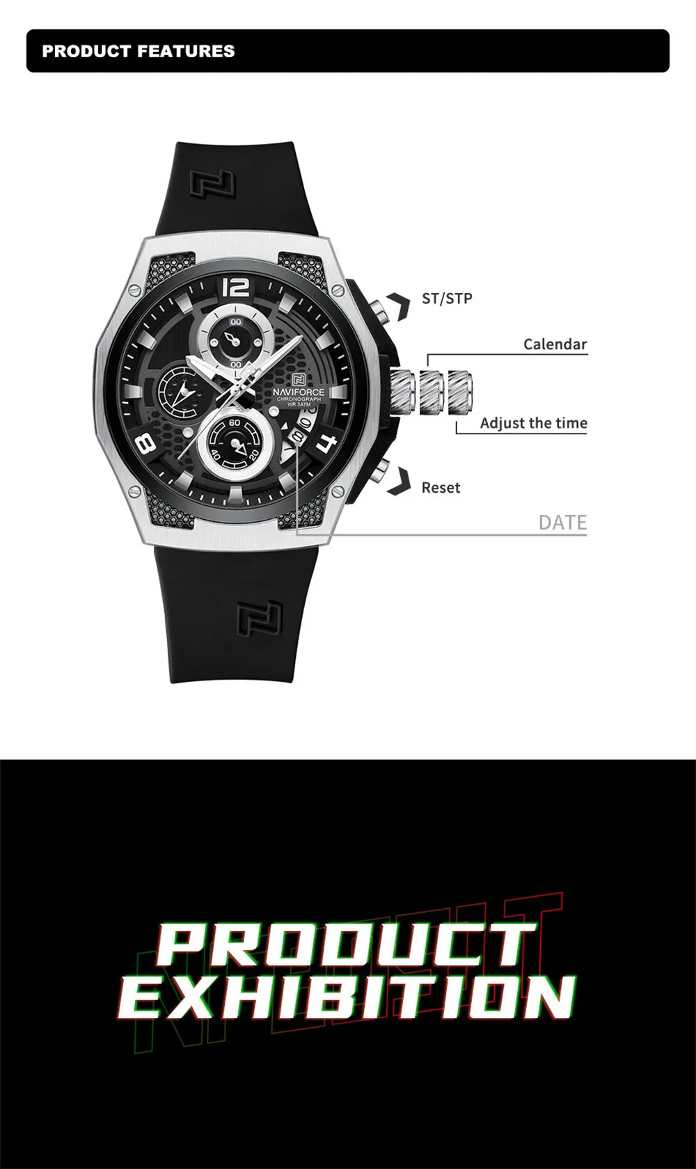 NAVIFORCE 8051T -Business Quartz Timepiece for Men