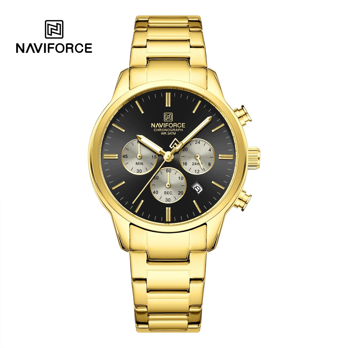 NAVIFORCE Watch 8076 Business Waterproof  Quartz Watch.