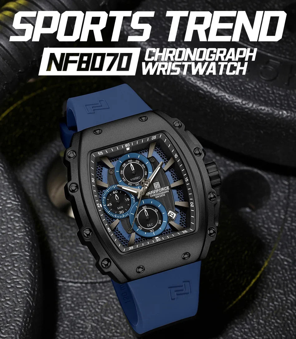 NAVIFORCE Watch 8070 Business Waterproof  Quartz Watch.