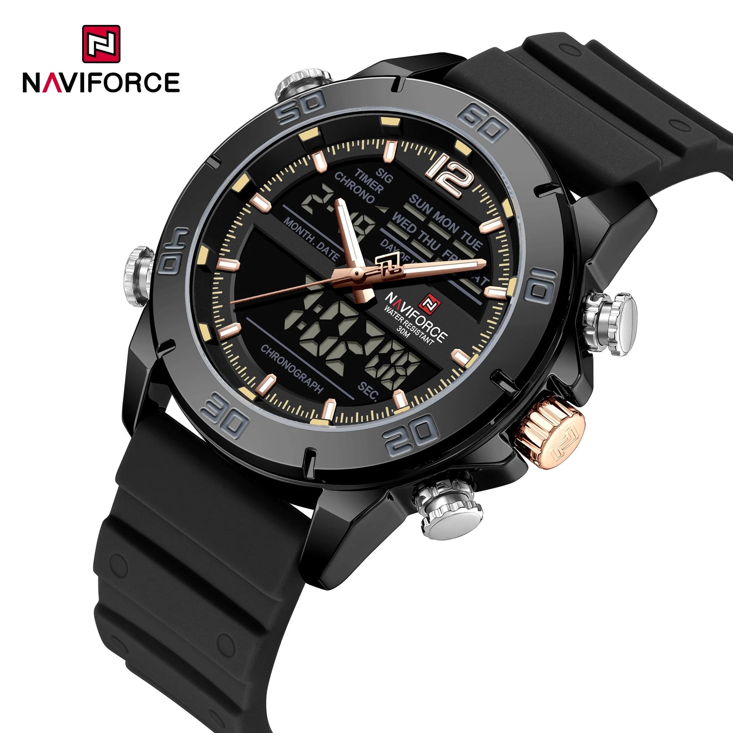 NAVIFORCE 9253T Business Waterproof  Quartz Watch.
