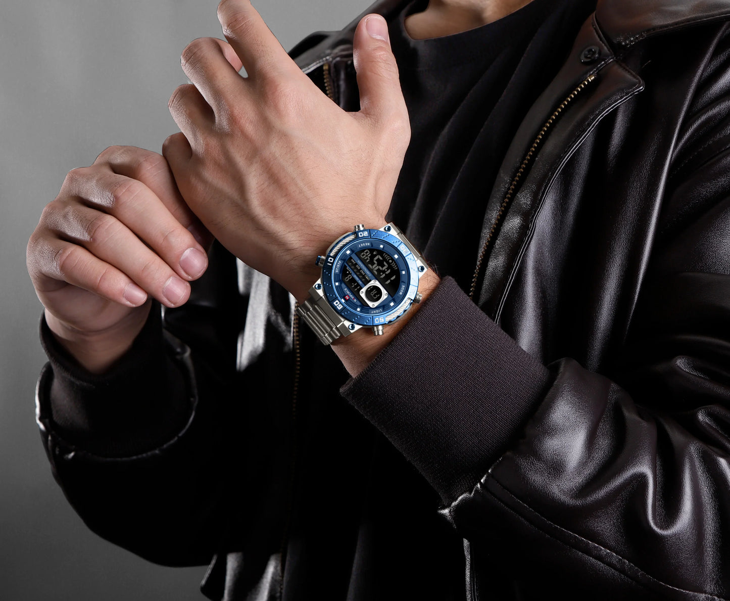 NAVIFORCE-9241S-Men's Business Watch-blue & White