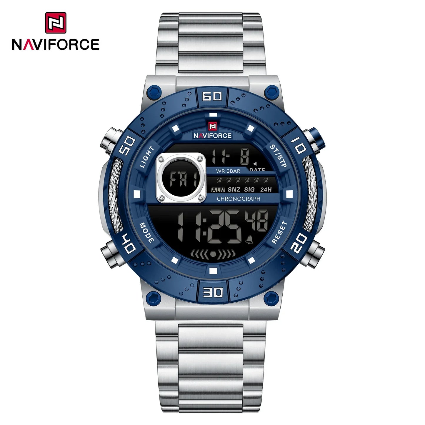 NAVIFORCE-9241S-Men's Business Watch-blue & White