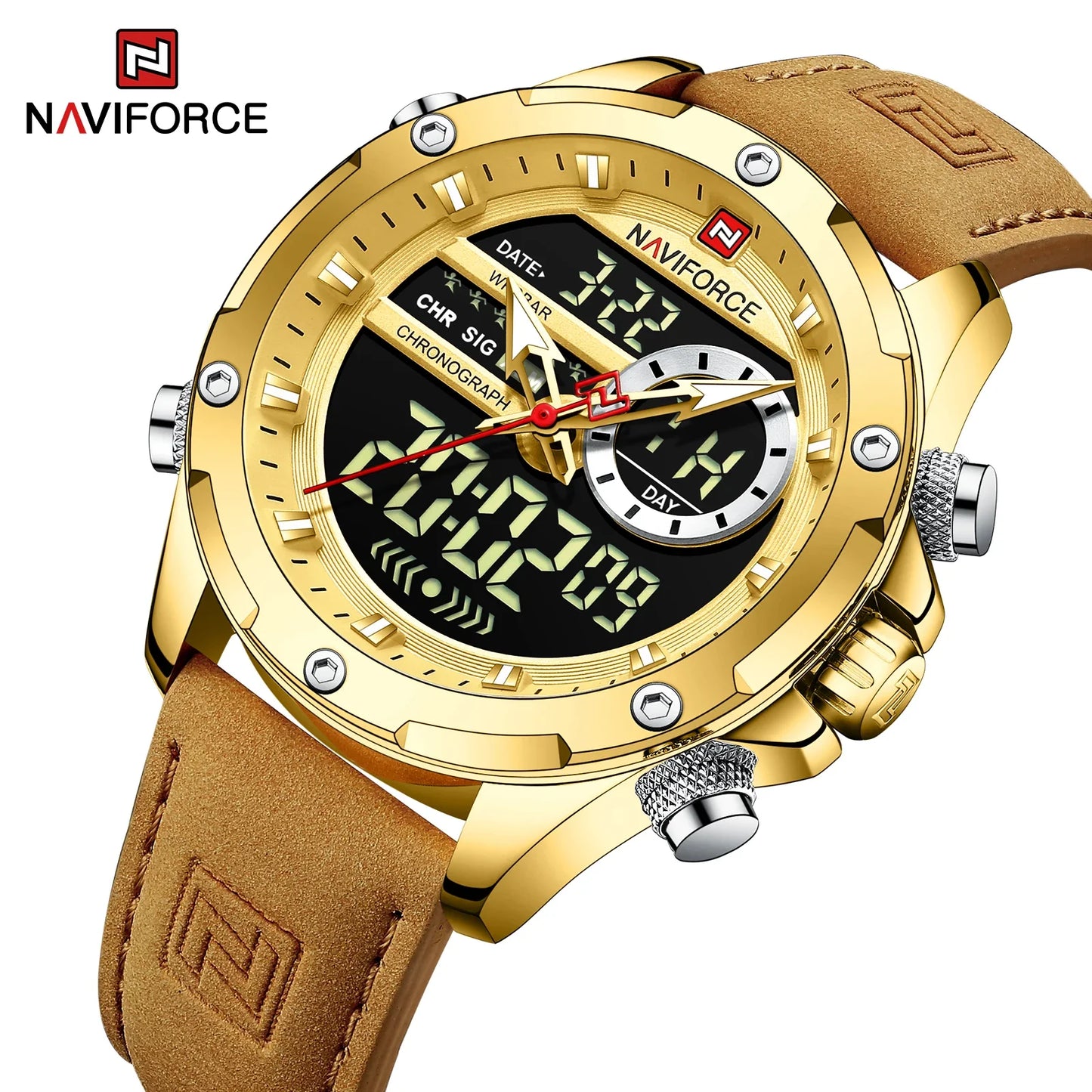 NAVIFORCE-9208-Men's Waterproof Casual Watch
