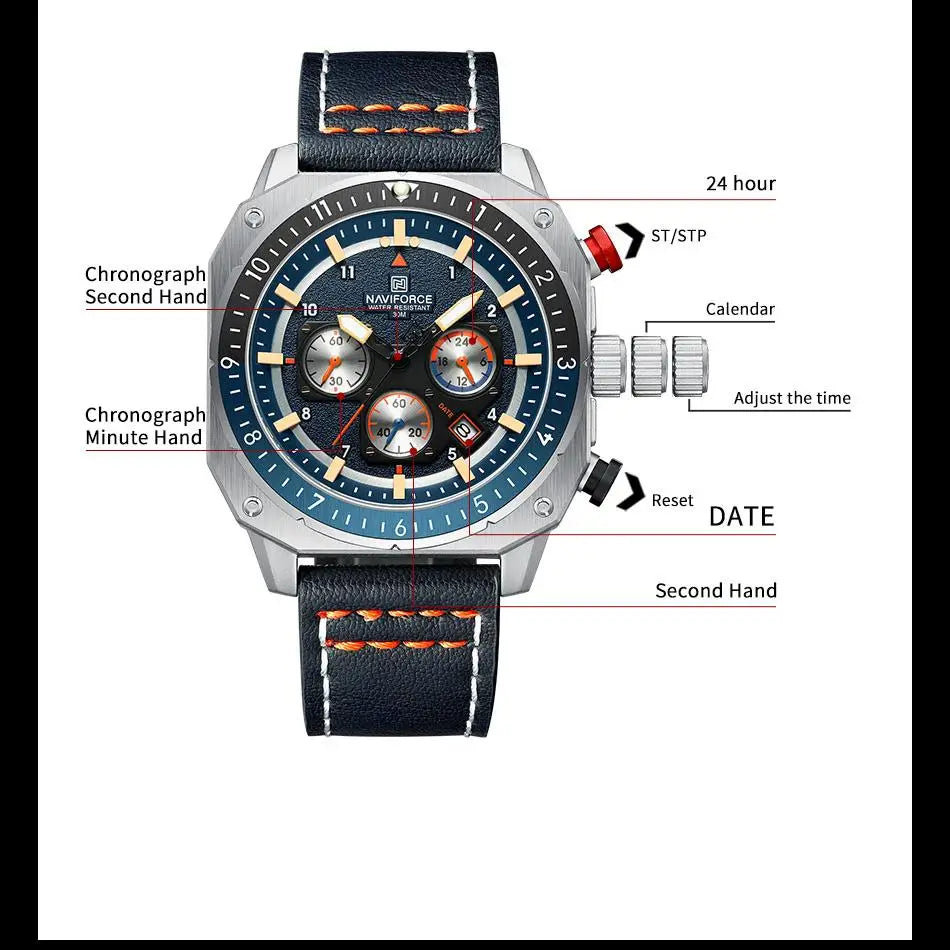 NAVIFORCE 8057 -High-Quality Waterproof Watch