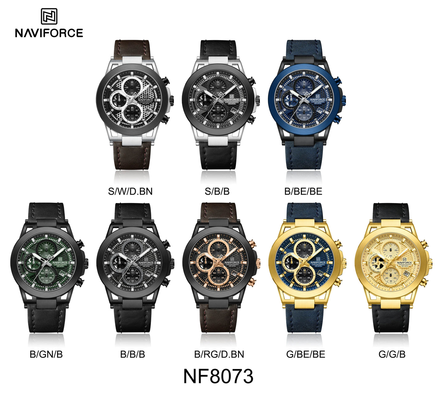 NAVIFORCE 8073 Business Waterproof  Quartz Watch.