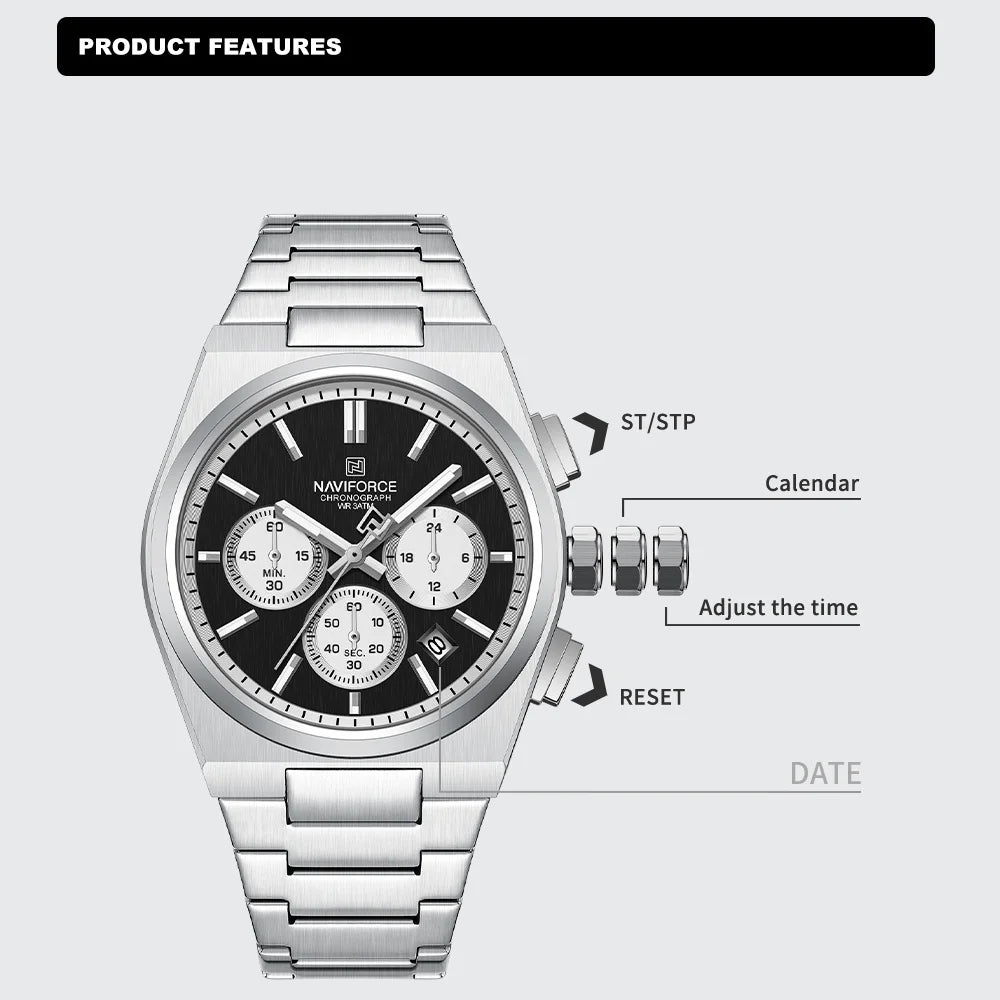 NAVIFORCE 8048 -Business Quartz Timepiece for Men