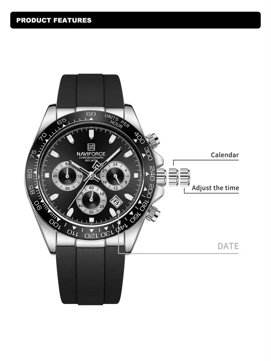 NAVIFORCE 8054 - Men's Waterproof Quartz Watch