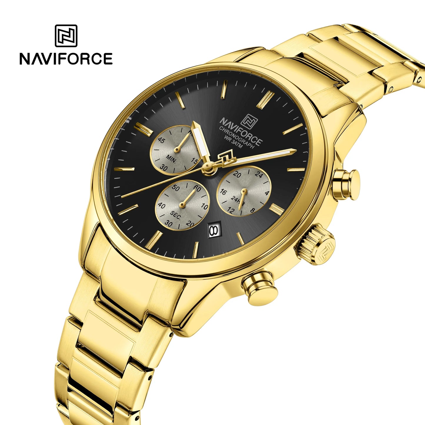 NAVIFORCE Watch 8076 Business Waterproof  Quartz Watch.