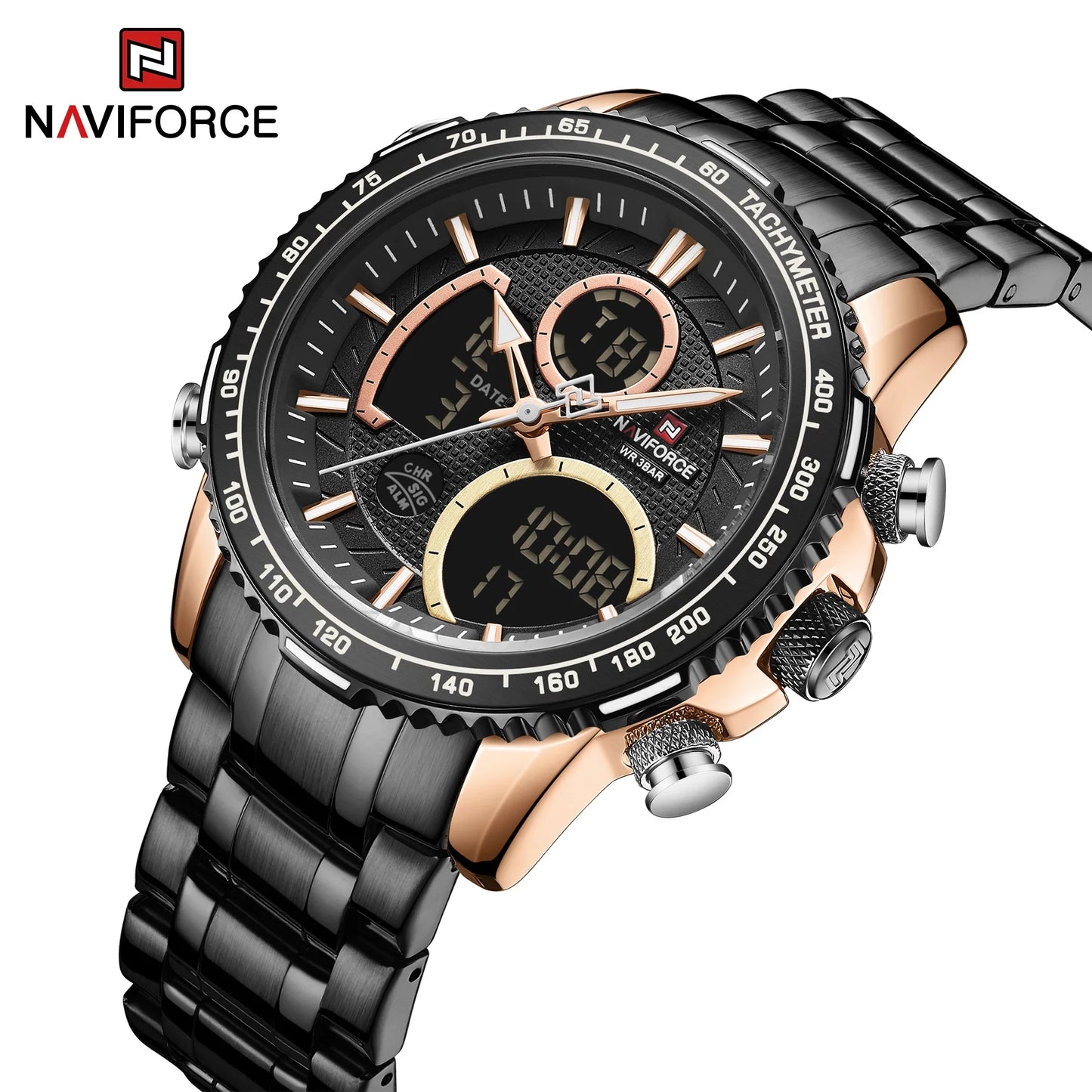 NAVIFORCE-9182-Men's Waterproof Quartz Watch