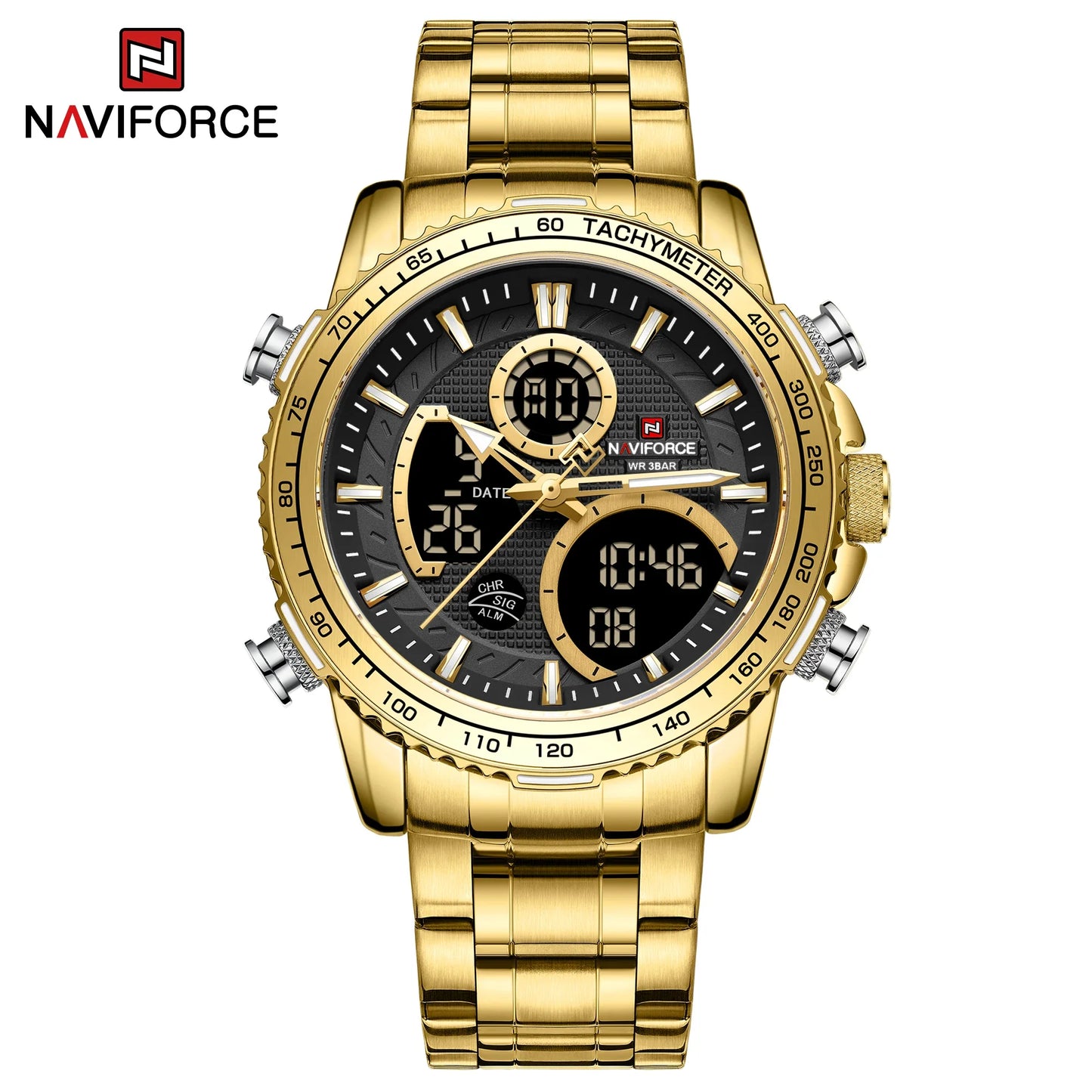 NAVIFORCE-9182-Men's Waterproof Quartz Watch