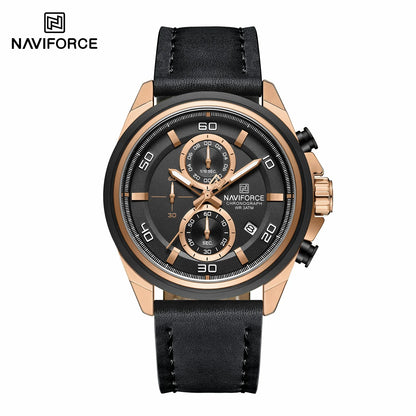 NAVIFORCE Watch 8075 Quartz Fashion Male Leather.