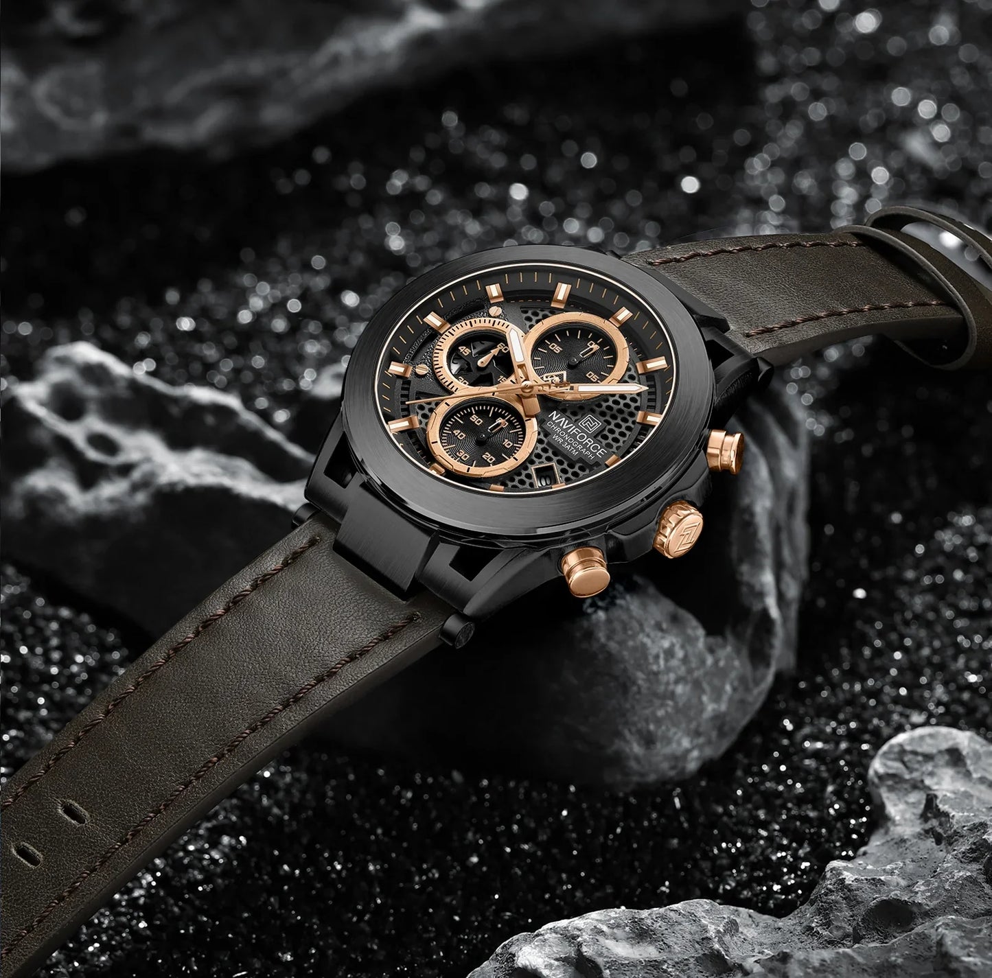 NAVIFORCE Watch 8073 Business Waterproof  Quartz Watch.