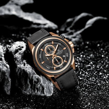NAVIFORCE Watch 8075 Quartz Fashion Male Leather.