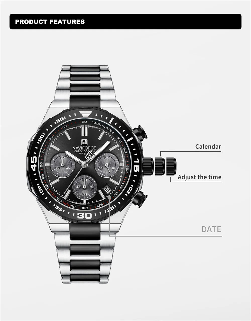 NAVIFORCE 8049 -Business Quartz Timepiece for Men