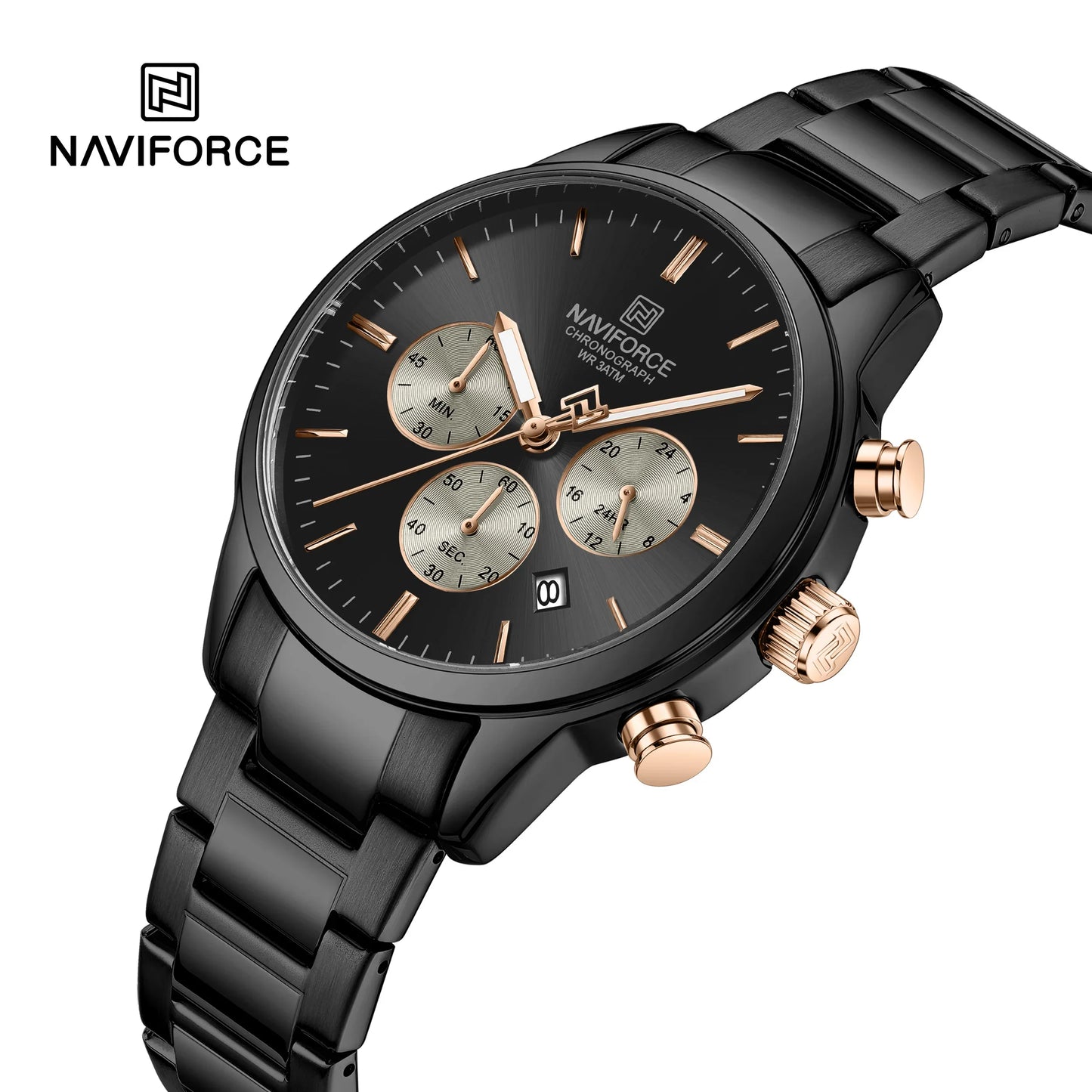 NAVIFORCE Watch 8076 Business Waterproof  Quartz Watch.