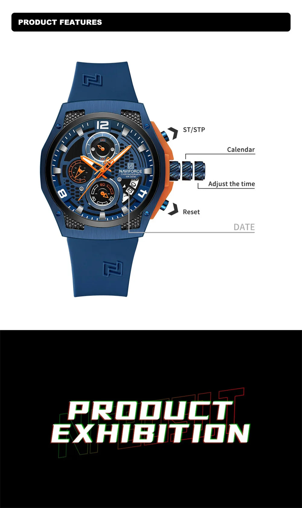NAVIFORCE 8051T -Business Quartz Timepiece for Men