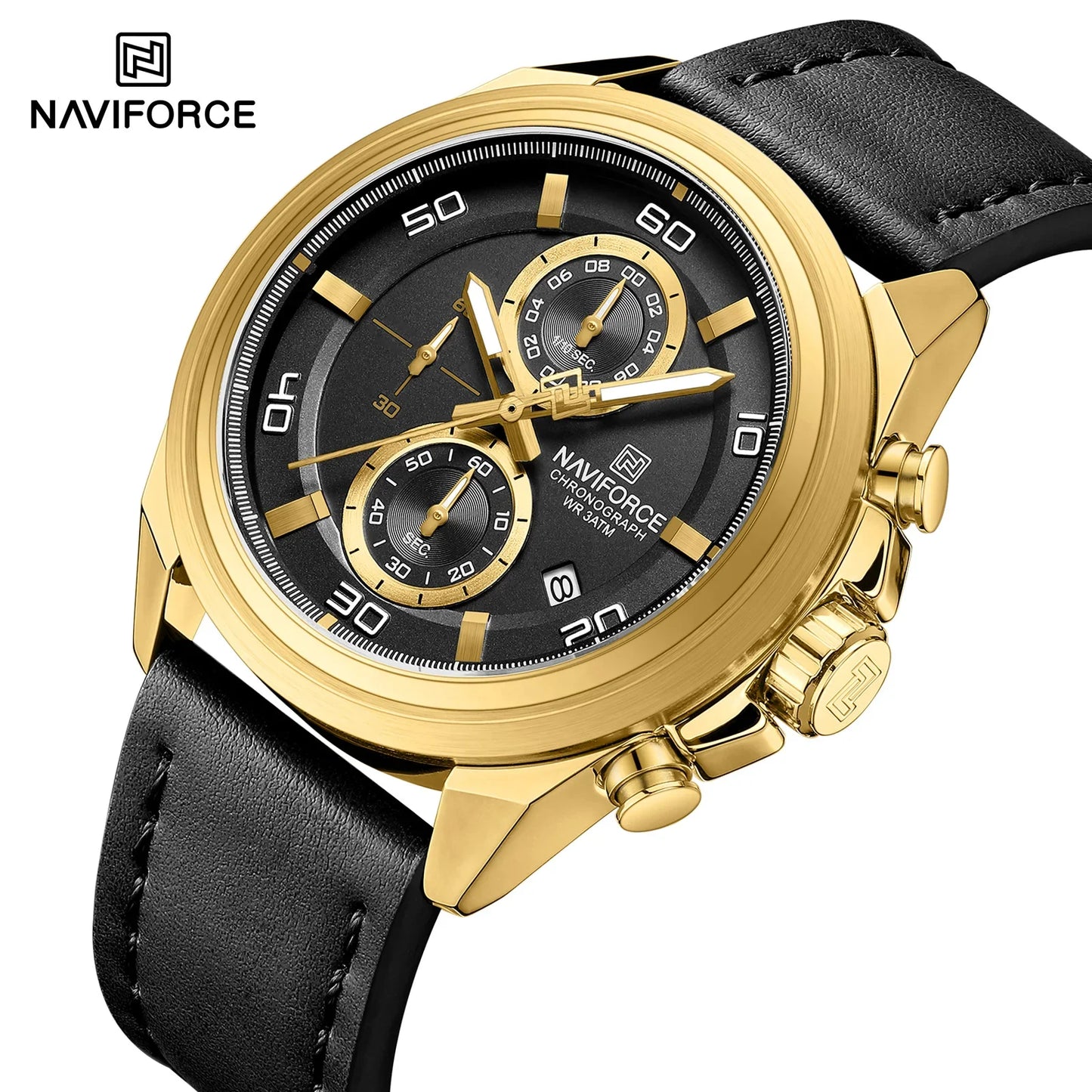NAVIFORCE Watch 8075 Quartz Watch Waterproof for Men.